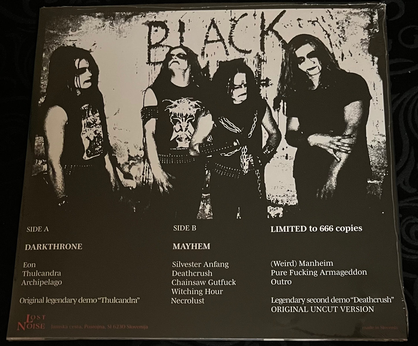 DARK THRONE / MAYHEM The True Legends In Black LP