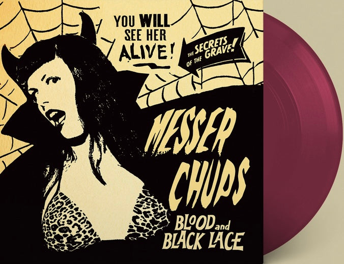 MESSER CHUPS BLOOD AND BLACK LACE 7” Limited Blood Red Vinyl New