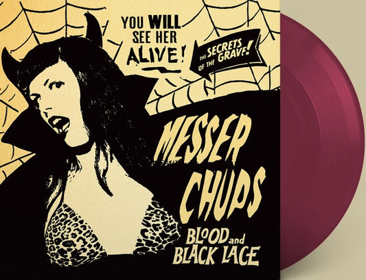 MESSER CHUPS BLOOD AND BLACK LACE 7” Limited Blood Red Vinyl New