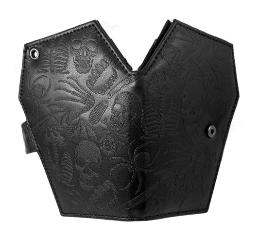 Embossed Skull Coffin Wallet