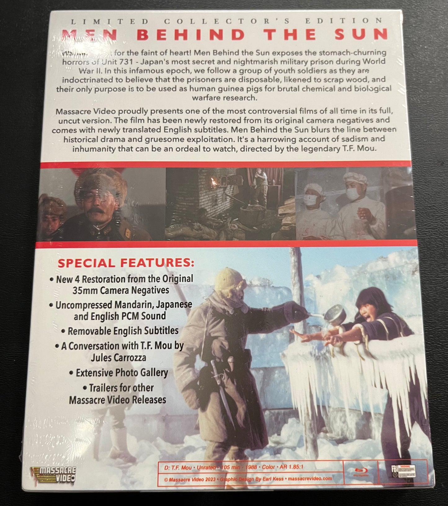 MEN BEHIND THE SUN (1988) Massacre Video Limited Edition BLU-RAY NEW