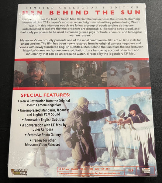 MEN BEHIND THE SUN (1988) Massacre Video Limited Edition BLU-RAY NEW