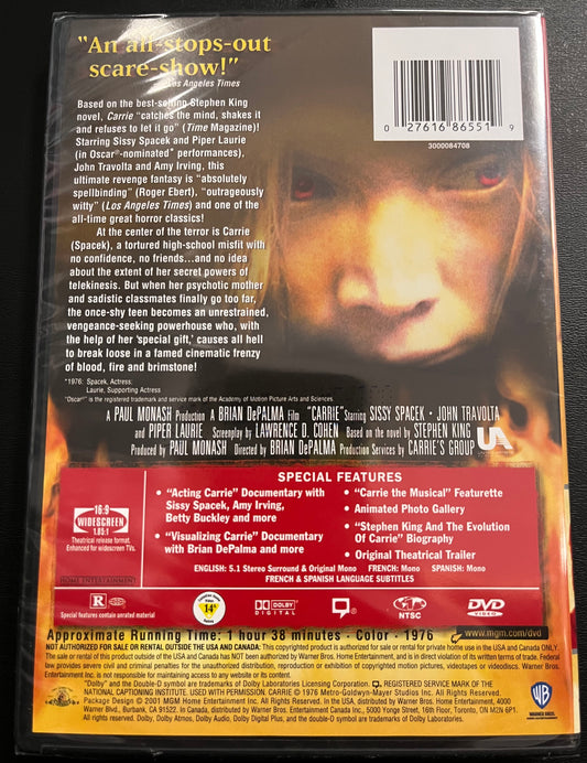 CARRIE (1976) Special Edition DVD NEW