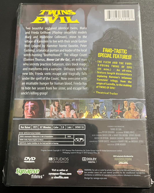 TWINS OF EVIL (1971) DVD NEW
