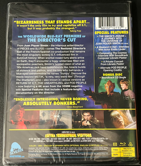 EXTRA TERRESTRIAL VISITORS (1983) BLU RAY NEW