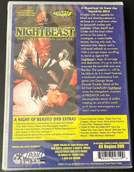 NIGHTBEAST (1982) DVD NEW