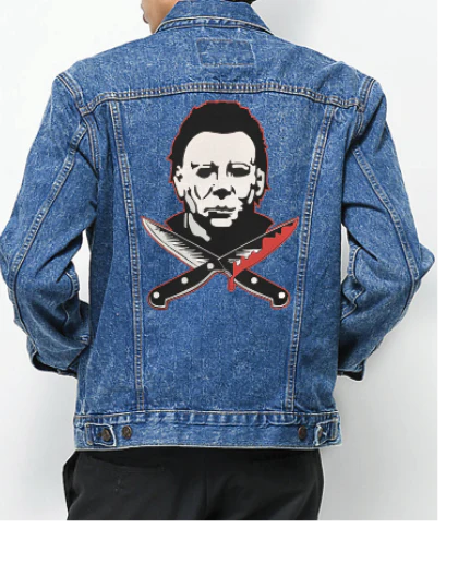 MICHAEL MYERS Crossed Knives Iron On backpatch