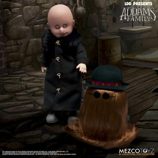 Mezco Living Dead Dolls ADDAMS FAMILY UNCLE FESTER & COUSIN IT 2 Pack