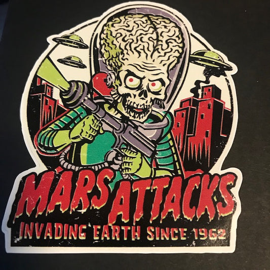 MARS ATTACKS 4" X 4" Vinyl Decal