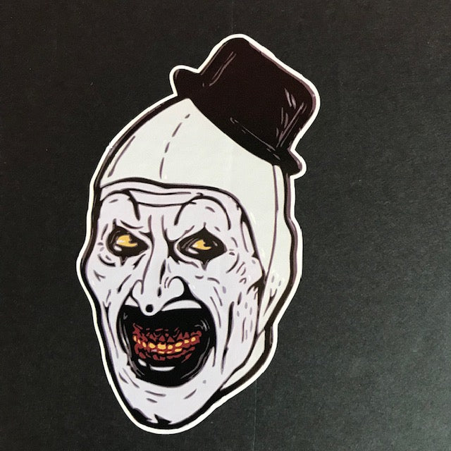 TERRIFIER ART THE CLOWN 3" x 4.5" Vinyl Decal