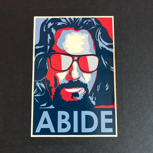 THE DUDE ABIDE 3" X 4"" Vinyl Decal