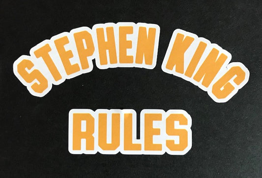 STEPHEN KING RULES 4.5" X 3" Vinyl Decal