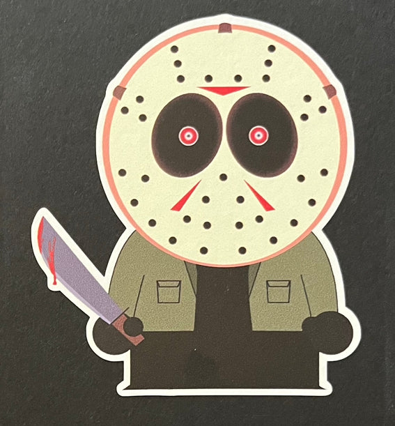 SOUTH PARK SLASHERS: JASON 3" X 4" Vinyl Decal