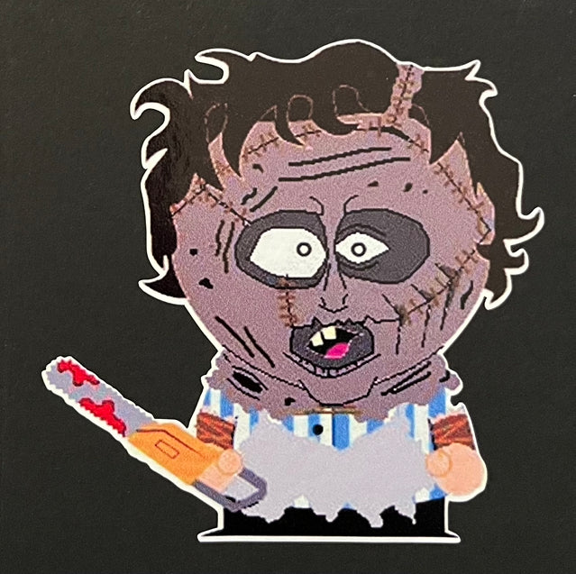 SOUTH PARK SLASHERS: LEATHERFACE 3" X 4" Vinyl Decal