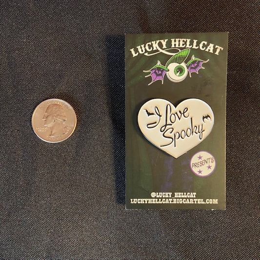 LUCKY HELLCAT I Love Spooky ENAMEL PIN