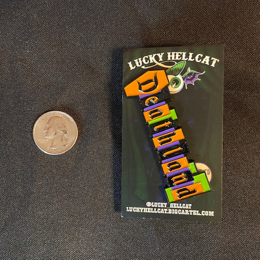 LUCKY HELLCAT Deathland ENAMEL PIN