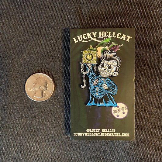 LUCKY HELLCAT Pin-Bob ENAMEL PIN