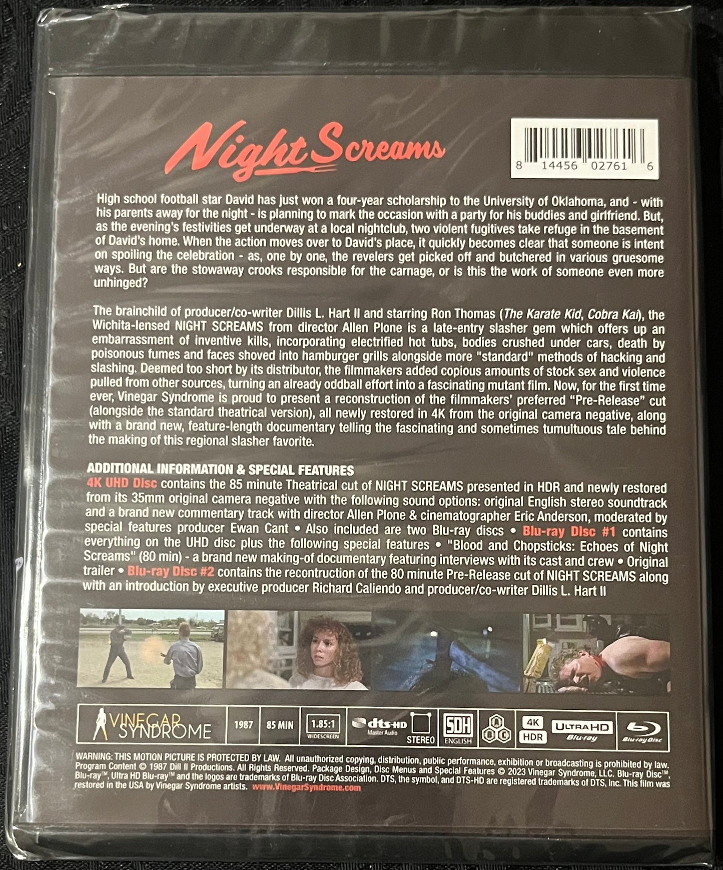 NIGHT SCREAMS (1987) 4K UHD / BLU RAY COMBO