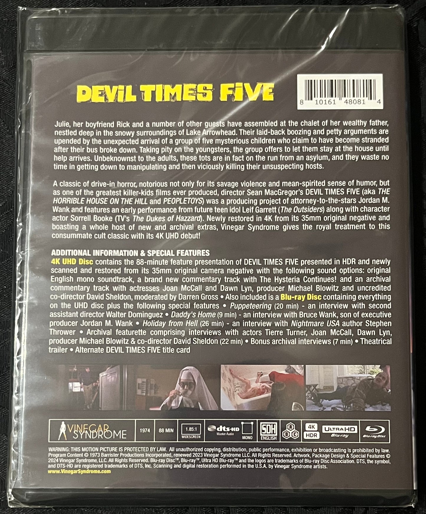 DEVIL TIMES FIVE (1974) 4K UHD / BLU RAY COMBO