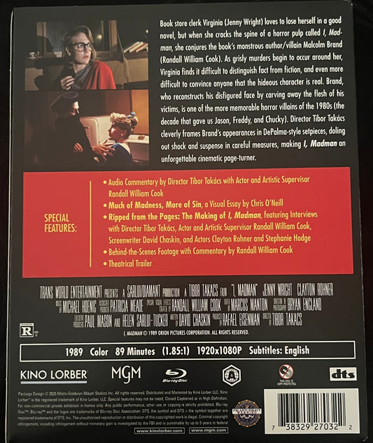 I, Madman (1989) BLU RAY