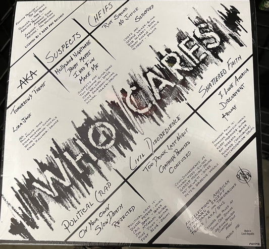 V/A WHO CARES? LP Purple Vinyl. Limited Videoshock Exclusive