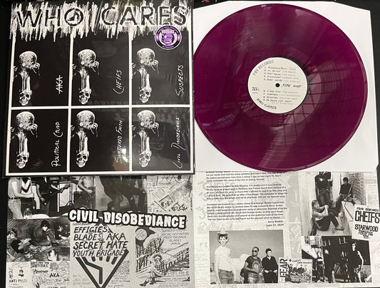 V/A WHO CARES? LP Purple Vinyl. Limited Videoshock Exclusive