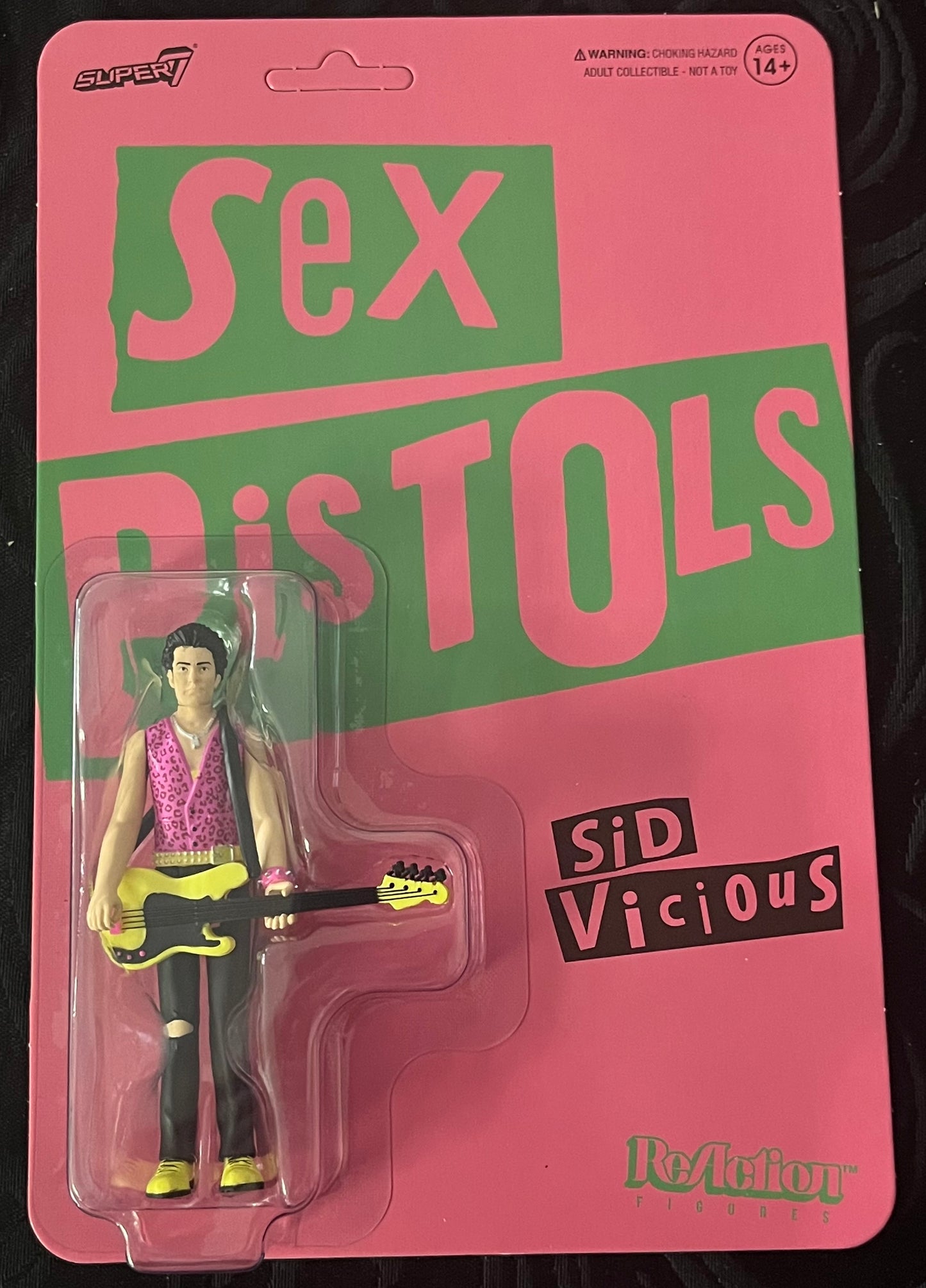 Super7 ReAction Sex Pistols Wave 2 SID VICIOUS Never Mind The Bullocks 3.75” Figure