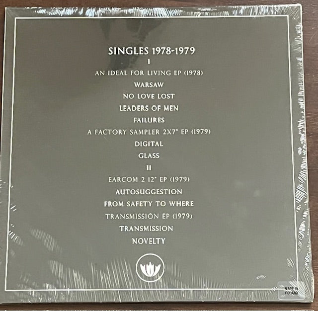 JOY DIVISION The Singles Vol. 1 1978-1979 Color Vinyl LP NEW