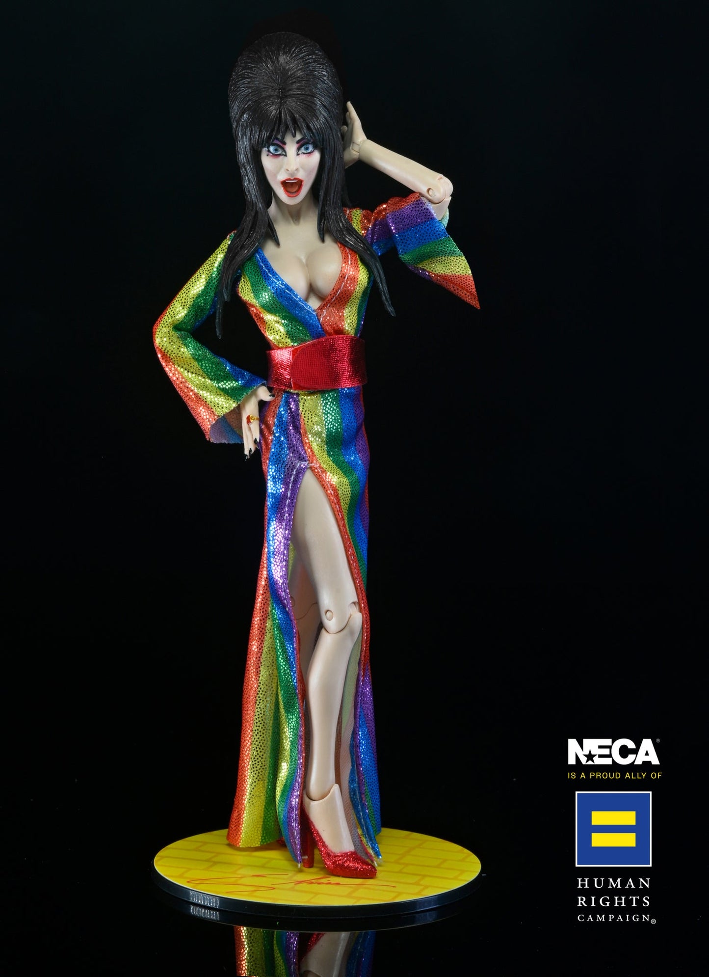 NECA Over The Rainbow ELVIRA (Pride) 8” Clothed Action Figure New