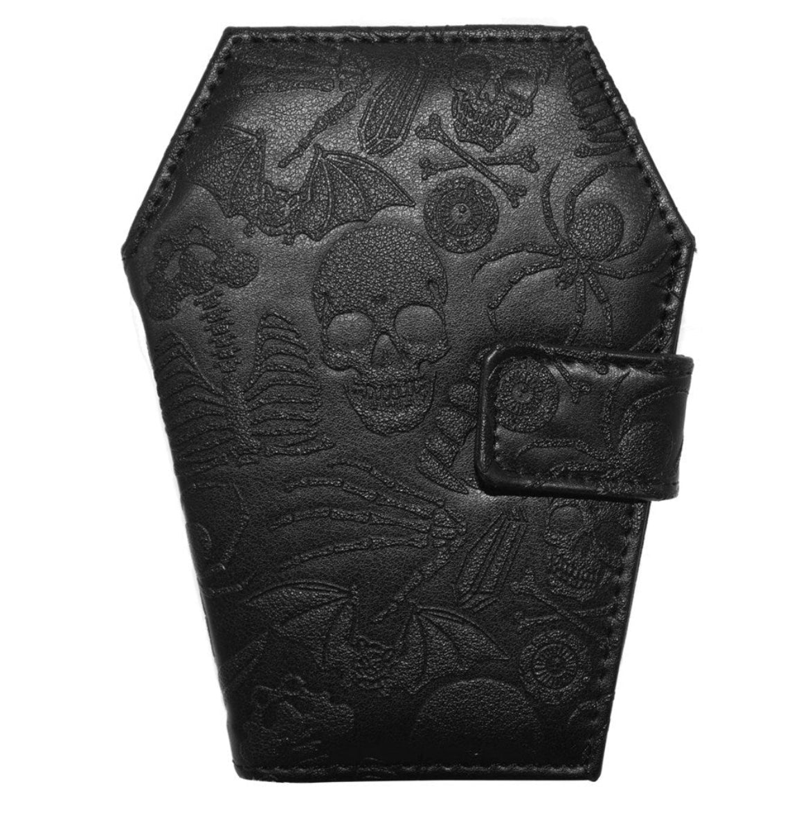 Embossed Skull Coffin Wallet