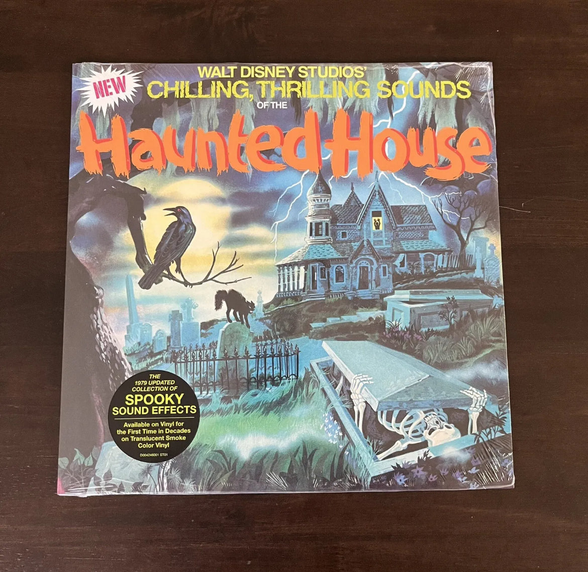 Disney Chilling Thrilling Sounds Of The Haunted House LP Limited Smoke Color Vinyl