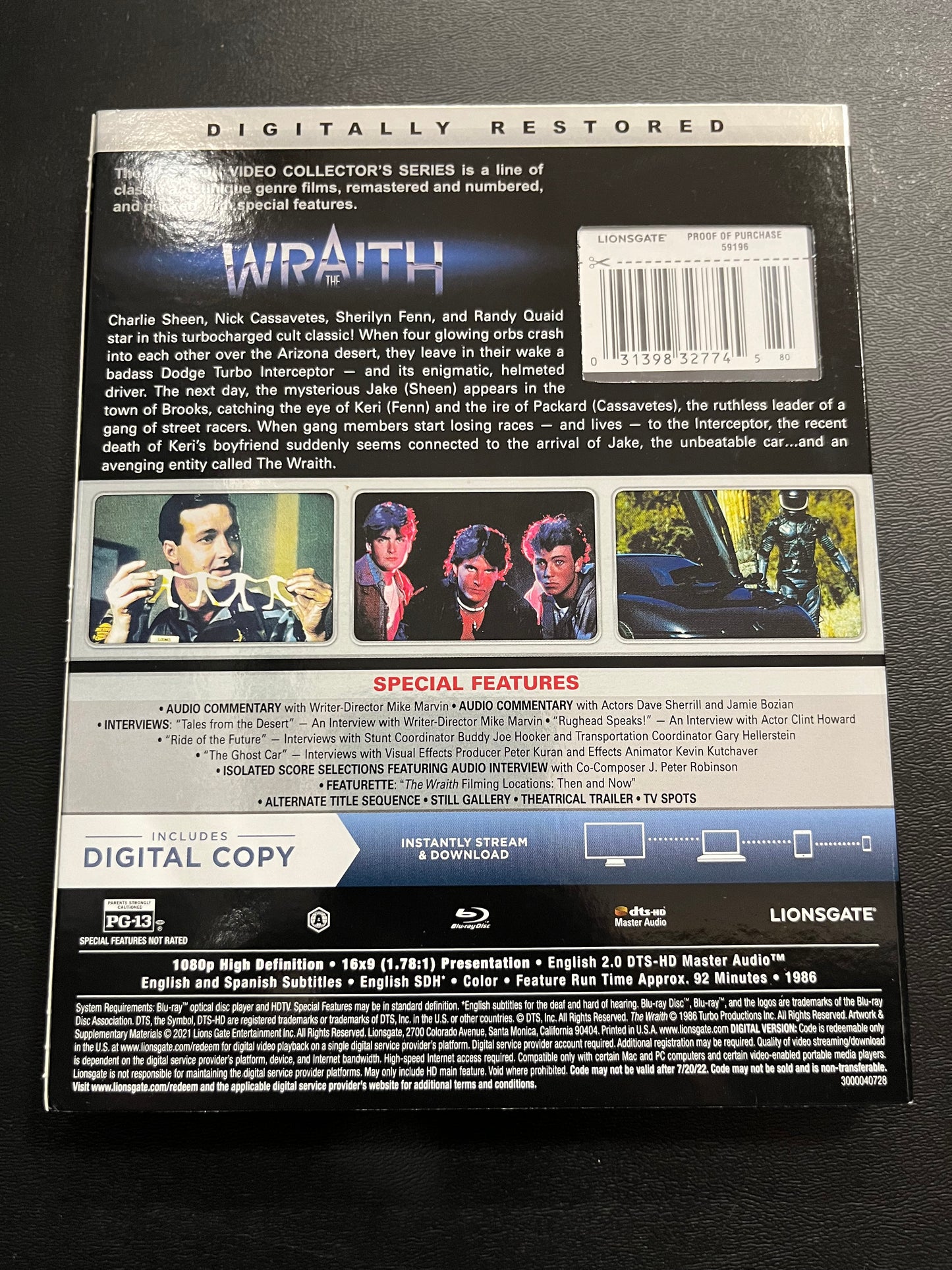 THE WRAITH (1986) BLU RAY NEW