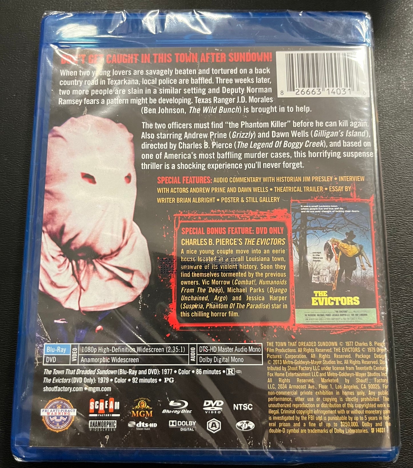 THE TOWN THAT DREADED SUNDOWN (1976) BLU RAY NEW