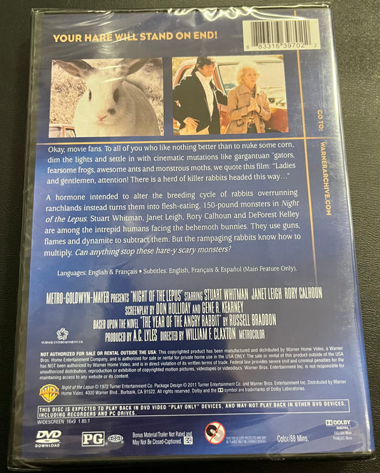 NIGHT OF THE LEPUS (1972) DVD NEW