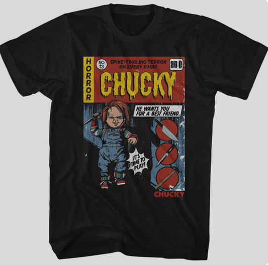 Childs Play CHUCKY COMIC Short Sleeve T Shirt