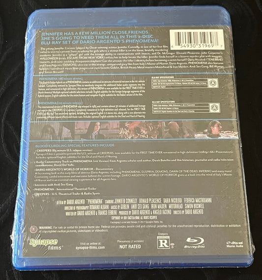 PHENOMENA AKA Creepers (1984) BLU RAY NEW