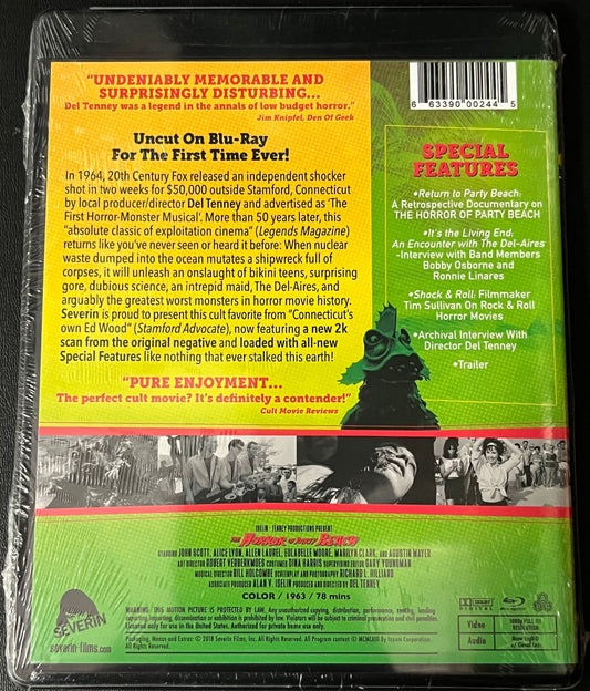 THE HORROR OF PARTY BEACH (1963) BLU RAY NEW