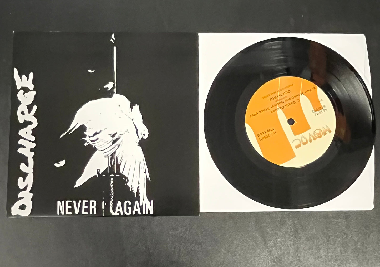 DISCHARGE Never Again 7" NEW Reissue