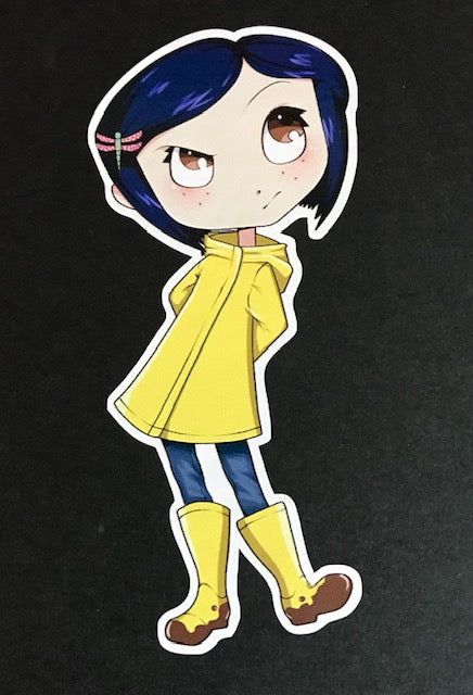 CORALINE 5" X 2.5" Vinyl Decal