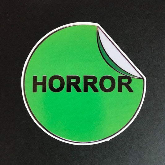 HORROR VHS LABEL 4" Vinyl Decal