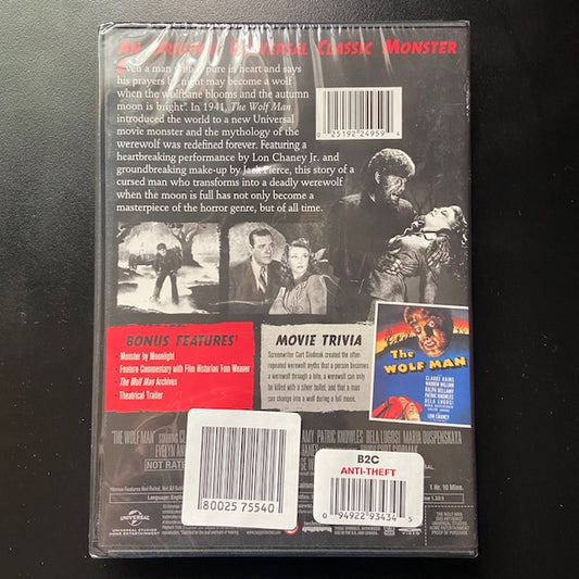 THE WOLF MAN (1941) DVD NEW