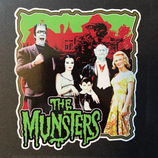 THE MUNSTERS 4"x3.5" Die Cut Color Vinyl Decal Water/Weather Resistent
